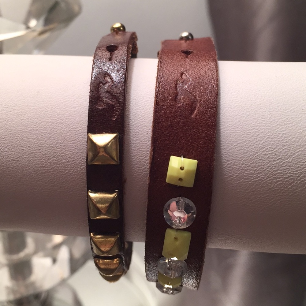 ☀️2 Hollister genuine leather bracelets😎